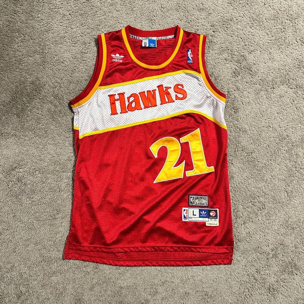 Adidas Hardwood Classics Dominique Wilkins Atlanta Hawks red swingman Jersey